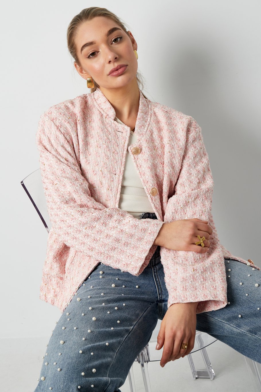 Bomberjacke aus edlem Must-have - Pink h5Bild4